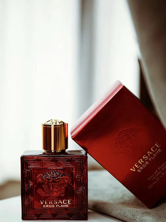 VERSACE EROS FLAME Aeros Red Eros Flaming Love for Men 100ml/200ml Fresh and Long Lasting Fragrance - MANDOTOS