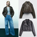 Washed Faux Leather Jacket - MANDOTOS