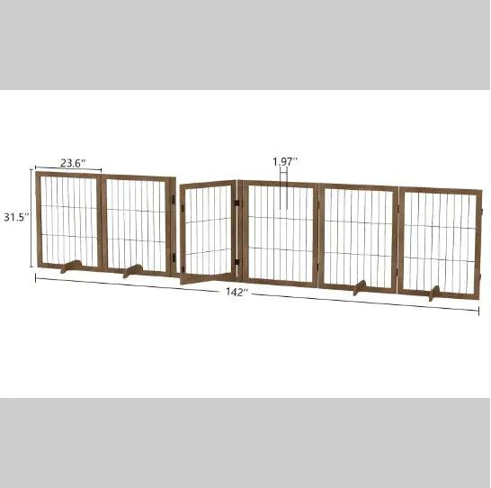 WideSpan 144" Pet Gate with Door - MANDOTOS