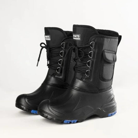 Winter Men's Outdoor Boots Warm Waterproof Snow Boots for Men Fishing Boots Men's Non-slip Hiking Boots Male Sneakers Work Boots - MANDOTOS