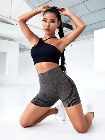 Women Yoga Shorts High Waist Workout Shorts Fitness Yoga Lift Butt Fitness Ladies Yoga Gym Running Short Pants Sportswear - MANDOTOS