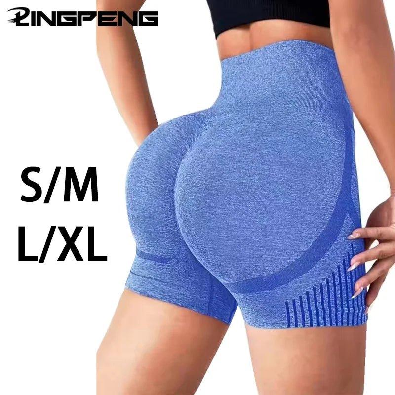 Women Yoga Shorts High Waist Workout Shorts Fitness Yoga Lift Butt Fitness Ladies Yoga Gym Running Short Pants Sportswear - MANDOTOS
