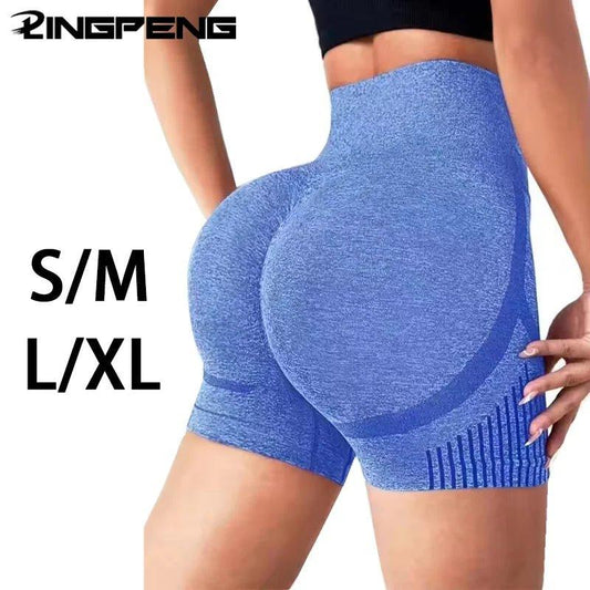 Women Yoga Shorts High Waist Workout Shorts Fitness Yoga Lift Butt Fitness Ladies Yoga Gym Running Short Pants Sportswear - MANDOTOS