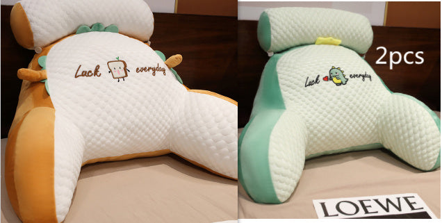 Sofa Fluffy Cushion Luncheon Pillow Triangle Reading Cushion Bedside Soft Large Backrest Lumbar Cushion Office Chair Cushion - MANDOTOS