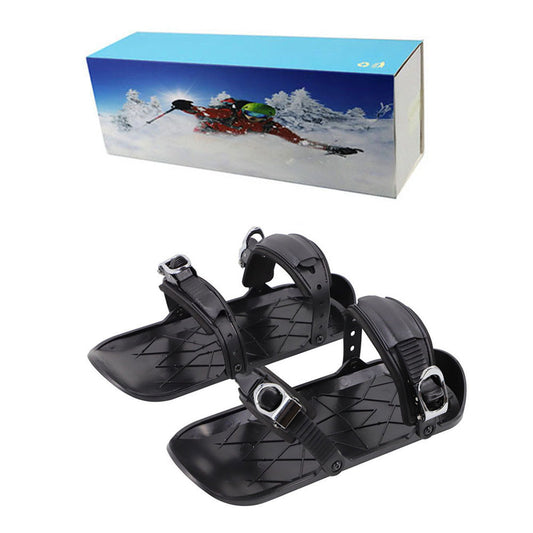 Mini Ski Skates Portable Short Skiboard Adjustable Skates Shoes For Snow - MANDOTOS