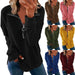 Euro-American Zip Detail Casual Tee