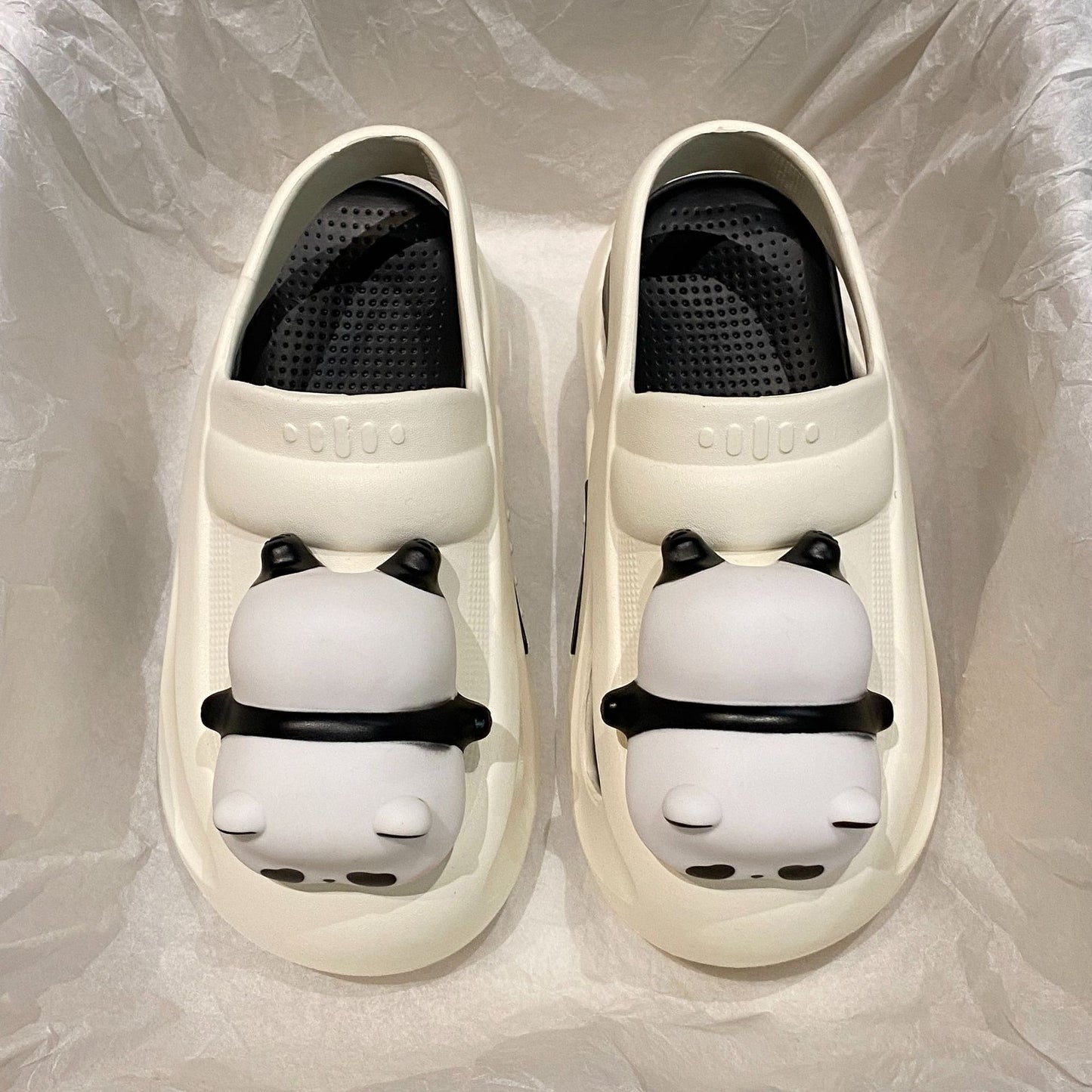 Cute Slipper With Panda Lamp Summer Sandals Femme Light Funny Woman Slippers Shoes Women - MANDOTOS