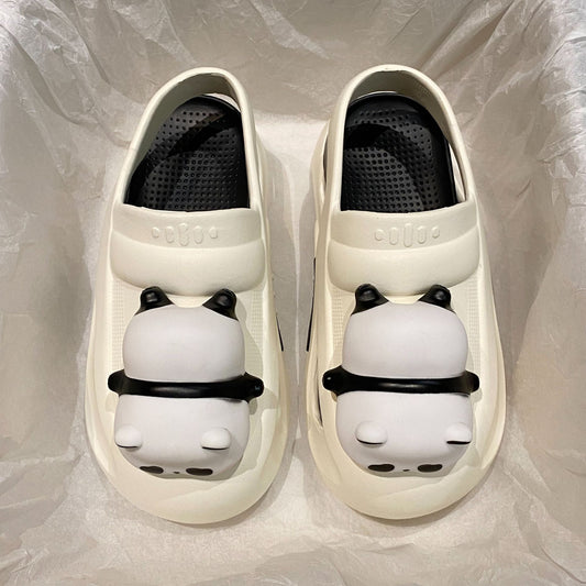 Cute Slipper With Panda Lamp Summer Sandals Femme Light Funny Woman Slippers Shoes Women - MANDOTOS