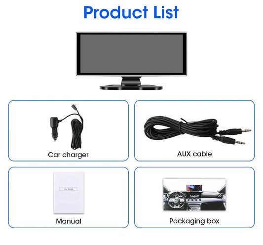 10/11.26 inch Dash Cam 4K Car DVR Wireless Carplay & Android Auto GPS Navigation Video Recorder Dashboard Dual Lens Wifi FM AUX - MANDOTOS