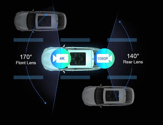 10/11.26 inch Dash Cam 4K Car DVR Wireless Carplay & Android Auto GPS Navigation Video Recorder Dashboard Dual Lens Wifi FM AUX - MANDOTOS