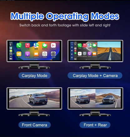 10/11.26 inch Dash Cam 4K Car DVR Wireless Carplay & Android Auto GPS Navigation Video Recorder Dashboard Dual Lens Wifi FM AUX - MANDOTOS