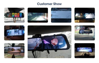 10.26'' Dash Cam 4K Car Mirror Video Player Wireless Carplay Android Auto GPS Car Monitor Multimedia Rearview Camera Dashboard - MANDOTOS