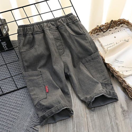 Loose cotton summer pants for children from Ancient Energy, designed for middle school kids, lightweight and breathable.
