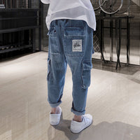 Ancient Energy big kids loose harem trousers with fleece padding, overalls style, comfortable and warm for active wear.