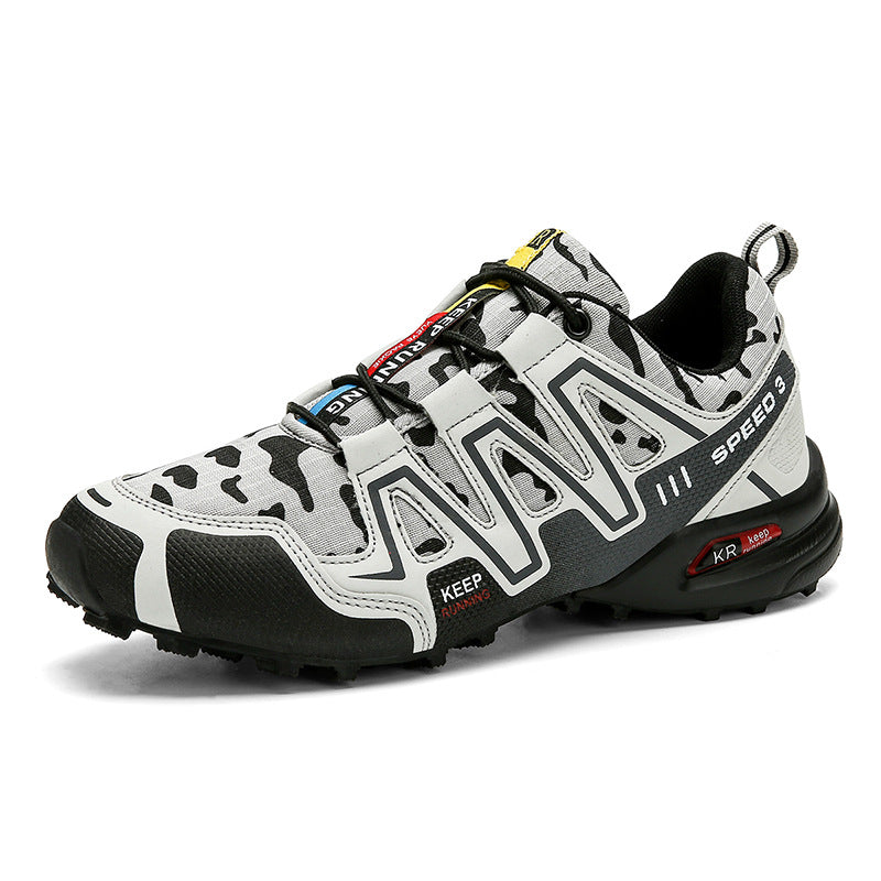 Men's hiking shoes by Ancient Energy with durable, non-slip soles, safety toe, and tactical design for trekking and outdoor activities.
