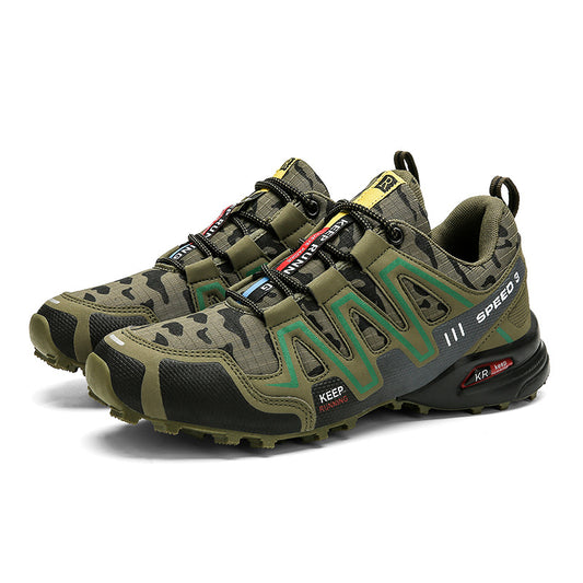 Ancient Energy men's hiking shoes with durable non-slip soles, safety toe, and tactical design for trekking and outdoor activities.