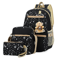 Ancient Energy girls' school backpack with star design, stylish and functional school bag for girls and women.