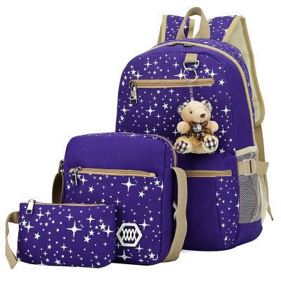 Ancient Energy star-themed school backpack for girls and women, featuring a stylish design and comfortable shoulder straps.