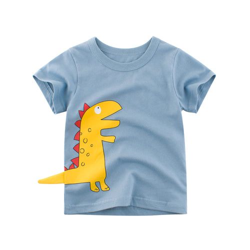 Ancient Energy Dinosaur Kids T-shirt featuring colorful dinosaur graphic on soft fabric, suitable for children.