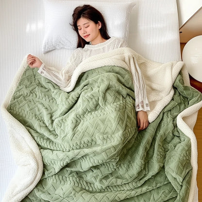 Cozy Lamb Velvet Flannel Blanket - MANDOTOS