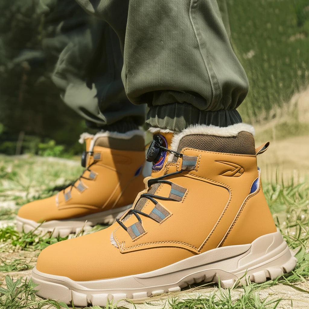 Men's Steel Toe Safety Shoes - Warm & Breathable Work Footwear - MANDOTOS