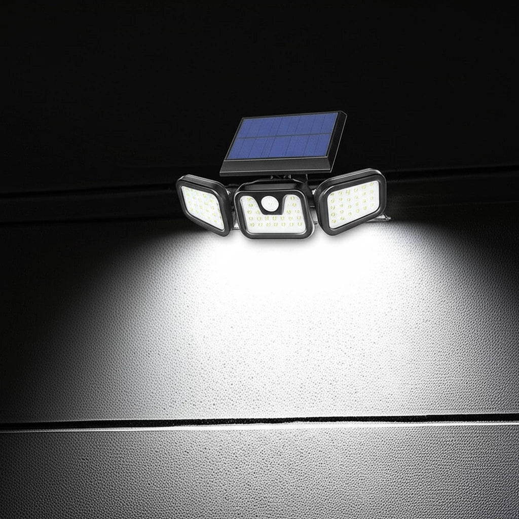 Solar Outdoor Motion Sensor Light - 3000LM Super Bright Security Flood Light - MANDOTOS