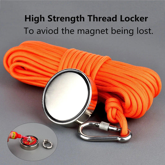 180KG 300KG 500KG Fishing Magnet Label Design Salvage Magnet World Large Neodymium N52 Magnets Search 10M Rope - MANDOTOS