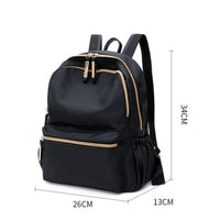 Black waterproof Oxford backpack for women by Ancient Energy, featuring a stylish school bag design with multiple compartments.