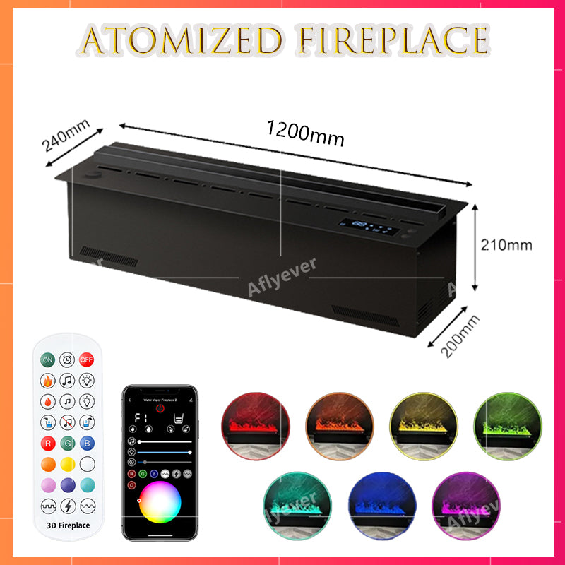 Eco-Friendly Water Vapor Fireplace with Simulated Flames - MANDOTOS