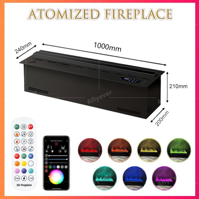 Eco-Friendly Water Vapor Fireplace with Simulated Flames - MANDOTOS