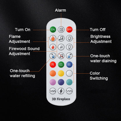 Smart Steam LED Flame Electric Fireplace & Humidifier - MANDOTOS