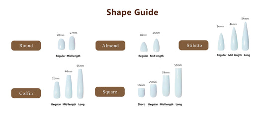 10PCS Handmade Press-On Nails - Stylish & Reusable Coffin Design - MANDOTOS