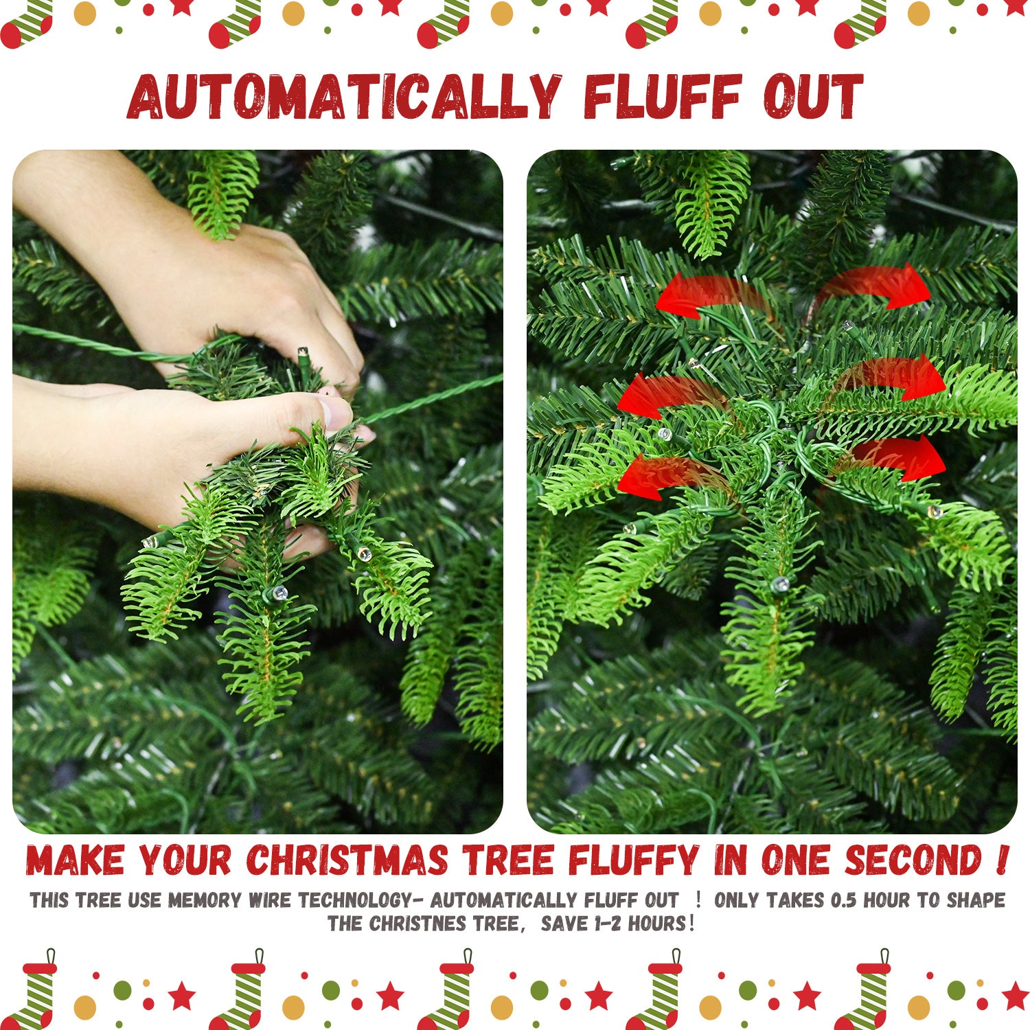 5 FT Pre-Lit Aspen Fir Artificial Christmas Tree - MANDOTOS