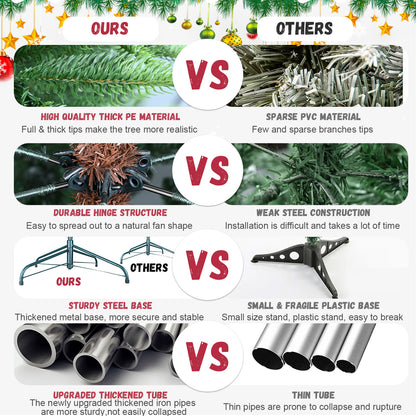 5 FT Pre-Lit Aspen Fir Artificial Christmas Tree - MANDOTOS