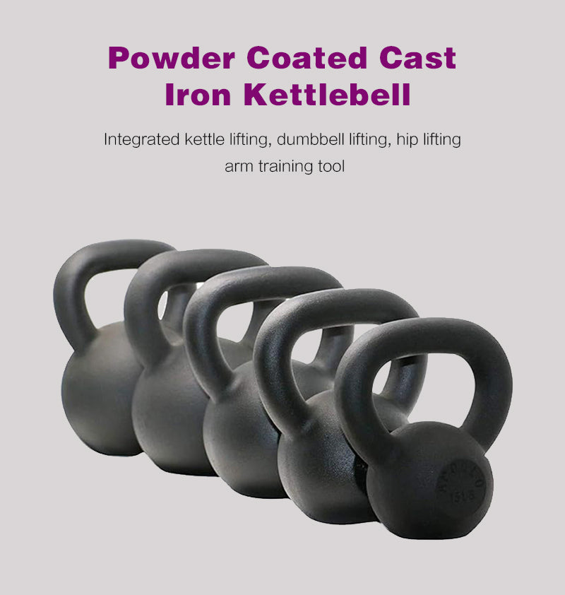 A4A 25LB Powder Coated Cast Iron Kettlebell - MANDOTOS