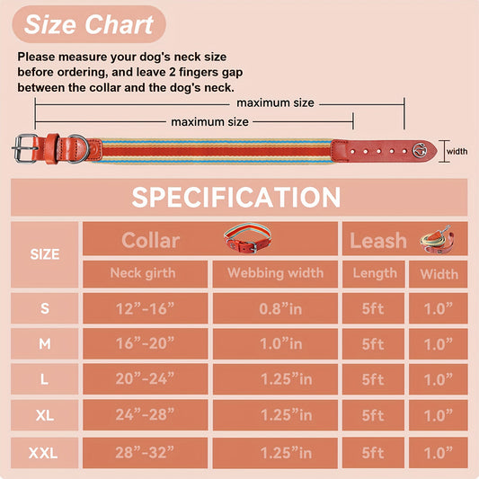Adjustable Dog Collar and Leash Set - Perfect Fit for All Breeds - MANDOTOS