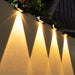 4-Pack Outdoor Solar-Powered LED Deck Lights - Waterproof Wall Lamps for Your Garden - MANDOTOS
