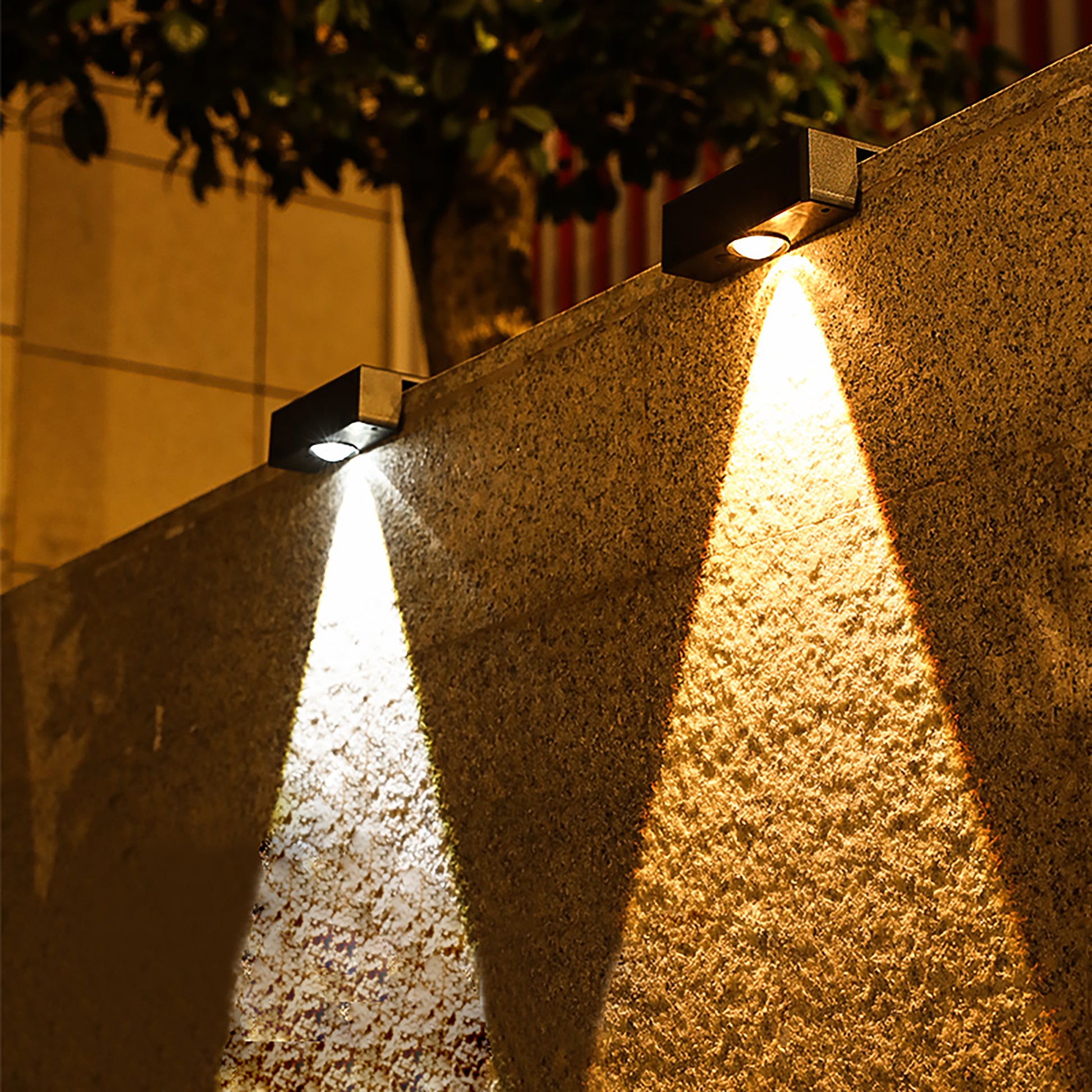 4-Pack Outdoor Solar-Powered LED Deck Lights - Waterproof Wall Lamps for Your Garden - MANDOTOS