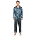 Luxurious Men's Satin Pajama Set - Long Sleeve and Pants - MANDOTOS