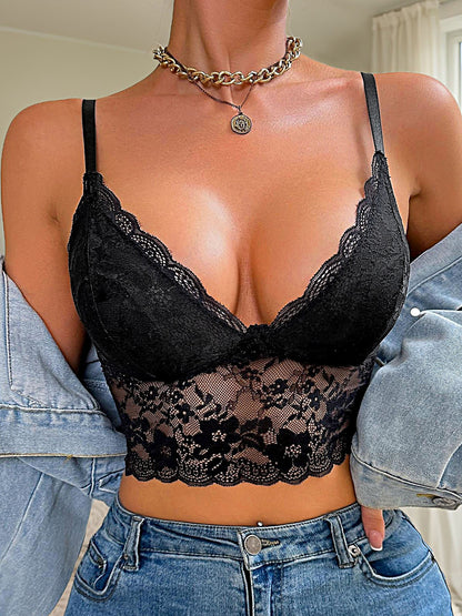 Viomisha Sexy Lace Bra - Adjustable Padded Elegance - MANDOTOS