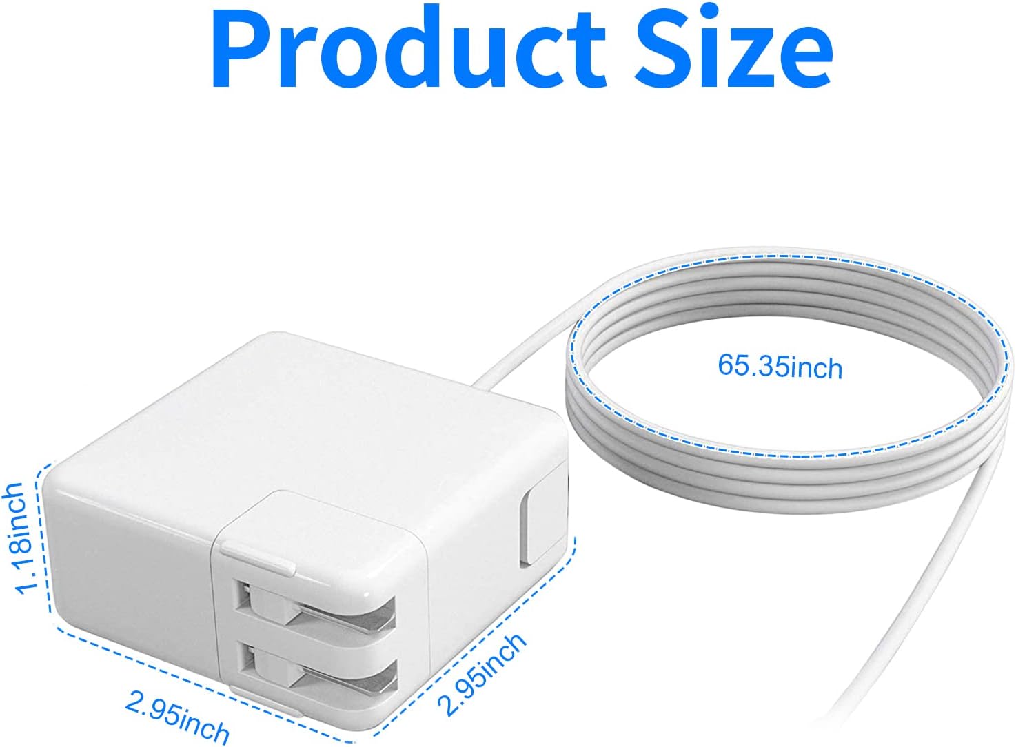 60W T-Tip Magnetic Charger for MacBook - Universal Power Adapter - MANDOTOS