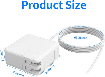 60W T-Tip Magnetic Charger for MacBook - Universal Power Adapter - MANDOTOS