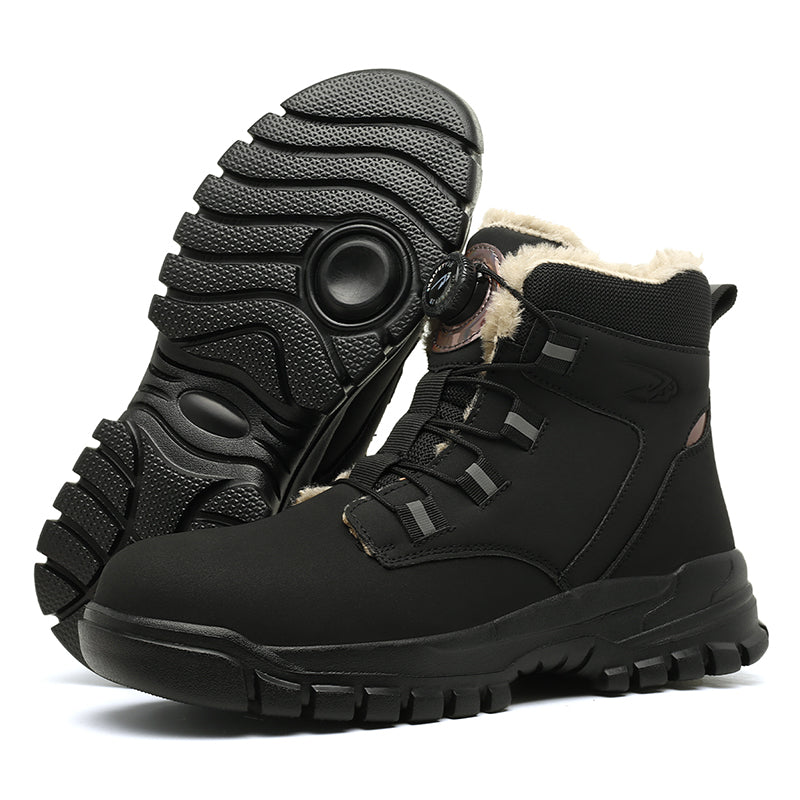 Men's Steel Toe Safety Shoes - Warm & Breathable Work Footwear - MANDOTOS