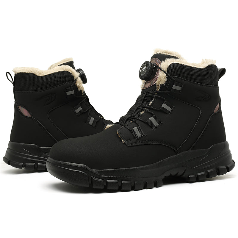 Men's Steel Toe Safety Shoes - Warm & Breathable Work Footwear - MANDOTOS