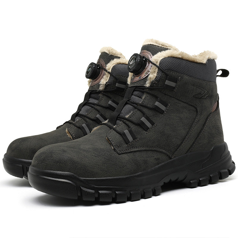 Men's Steel Toe Safety Shoes - Warm & Breathable Work Footwear - MANDOTOS