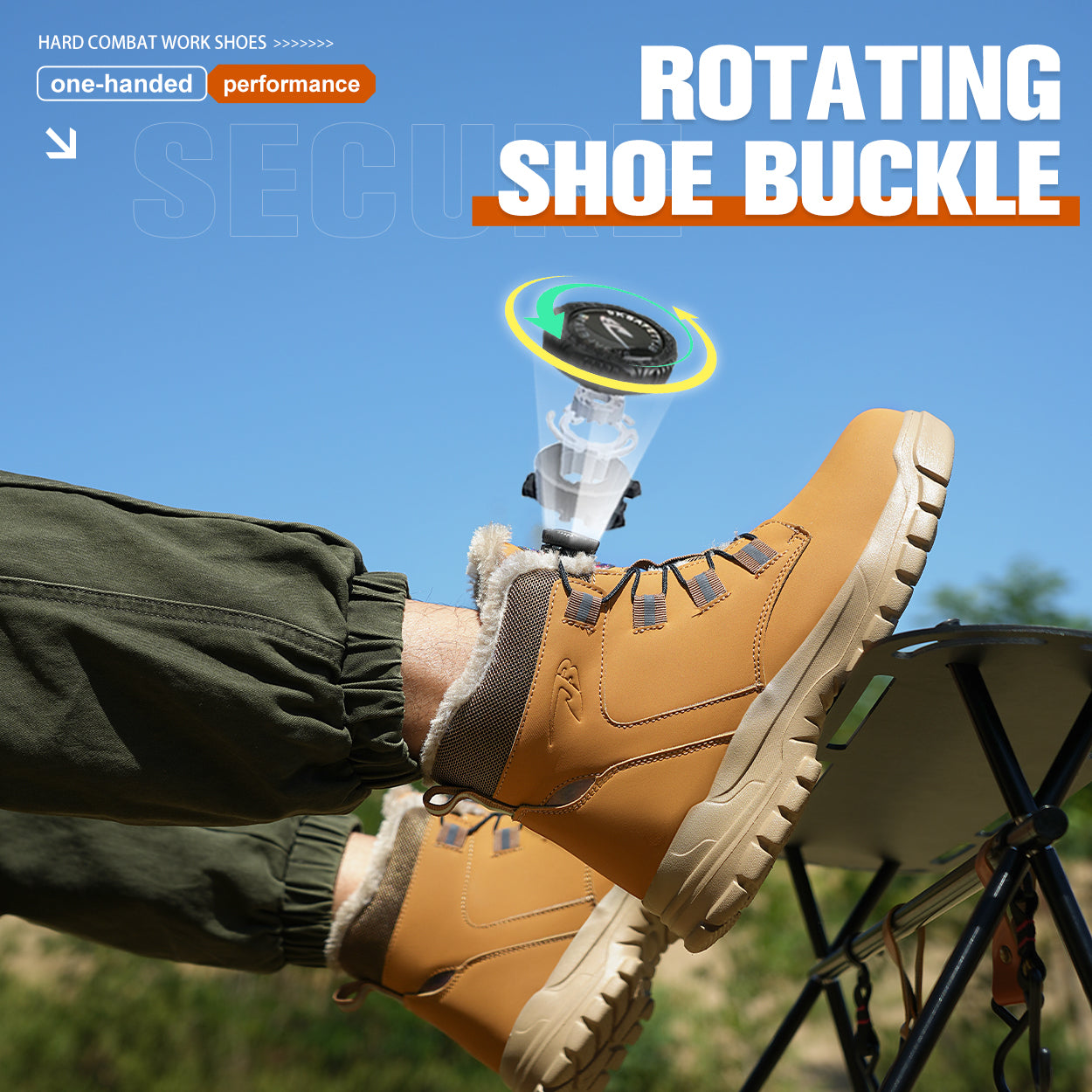 Men's Steel Toe Safety Shoes - Warm & Breathable Work Footwear - MANDOTOS