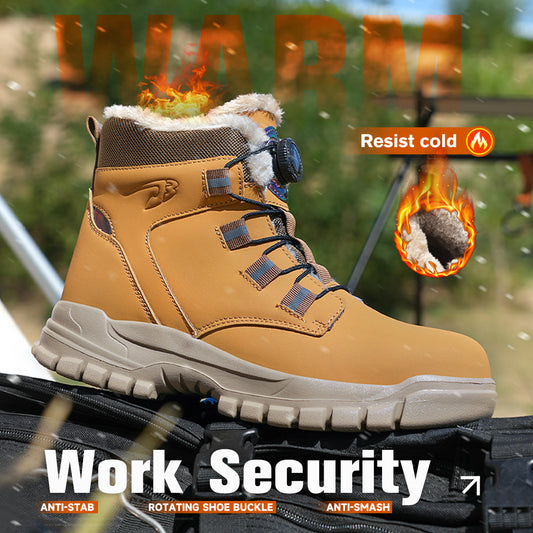 Men's Steel Toe Safety Shoes - Warm & Breathable Work Footwear - MANDOTOS