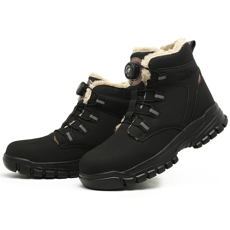 Men's Steel Toe Safety Shoes - Warm & Breathable Work Footwear - MANDOTOS