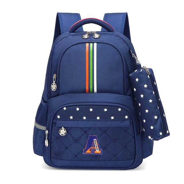 Orthopedic children school backpack by Ancient Energy with padded straps and multiple compartments for kids' school essentials.