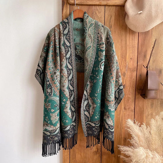 Vintage Ethnic Style Travel Shawl Scarf & Cape - MANDOTOS
